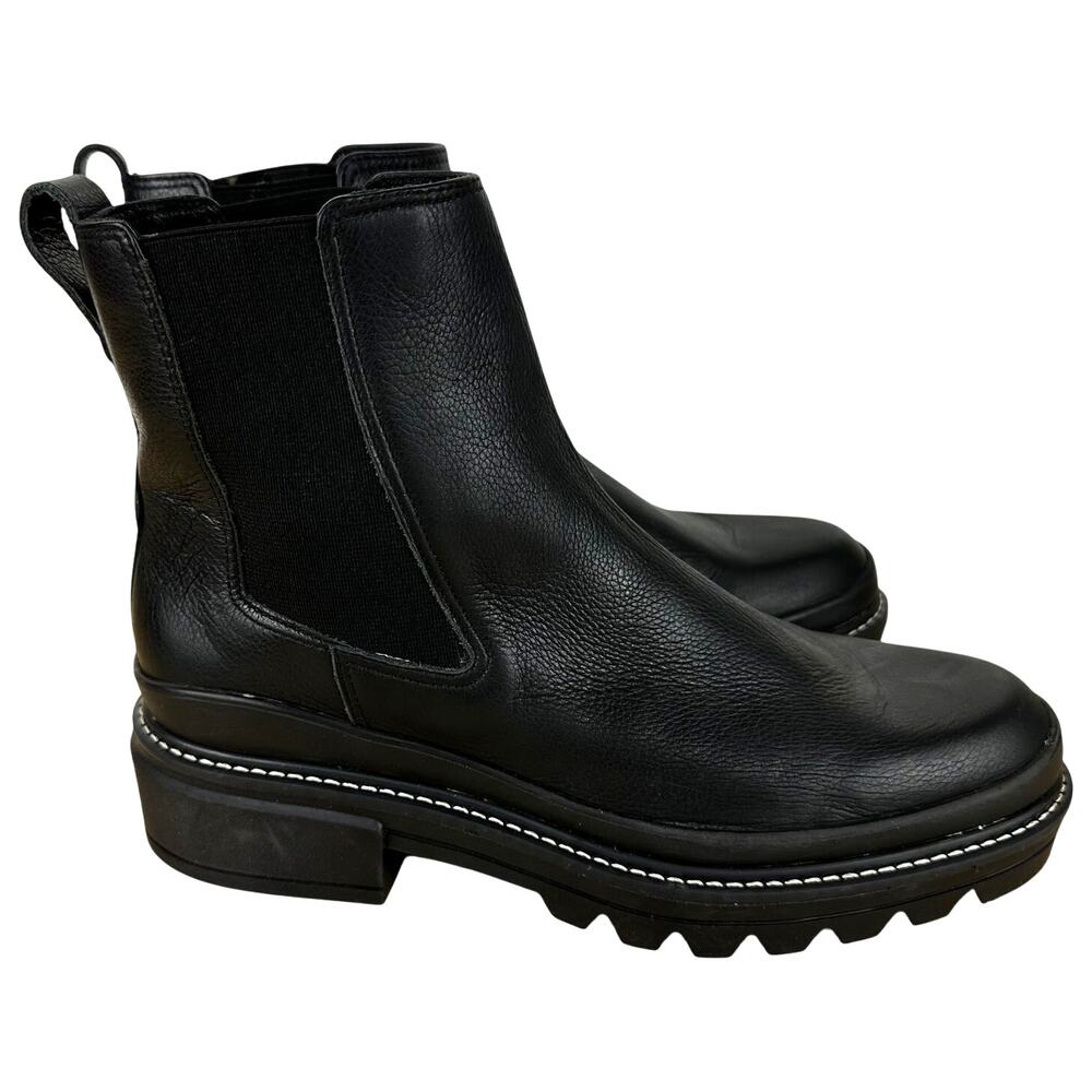 Bernardo Dove Calfskin Chelsea Boots Black Leather Women's Sz 7M New Without Box